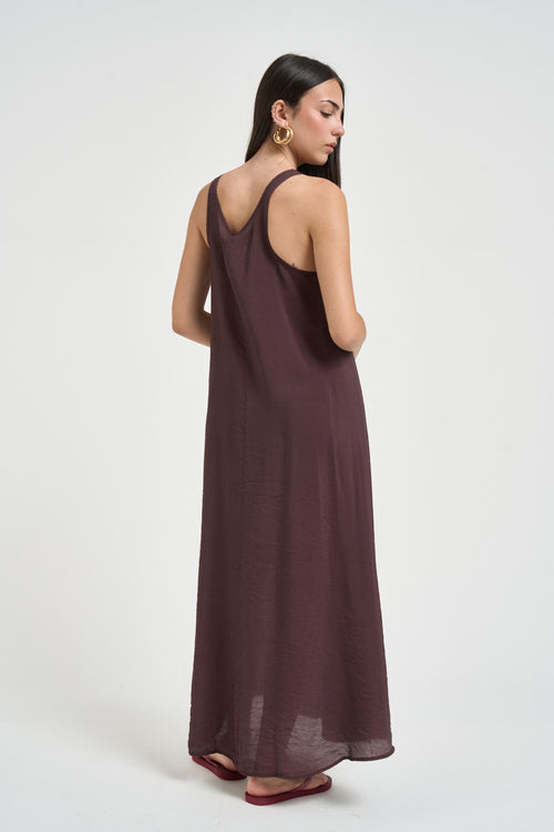 Abito donna lungo marrone - 2