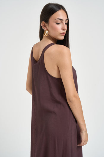 Abito donna lungo marrone - 3