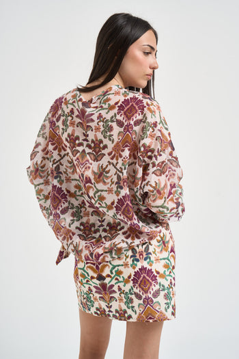 Camicia donna fantasia floreale multicolor - 4