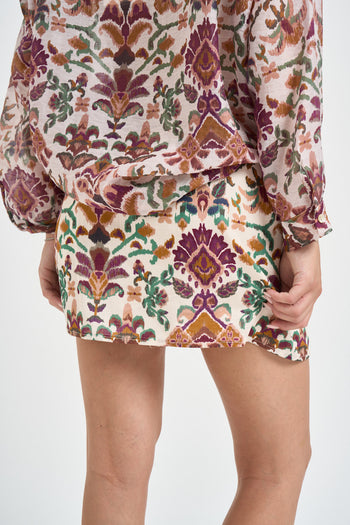 Gonna donna mini fantasia floreale - 3
