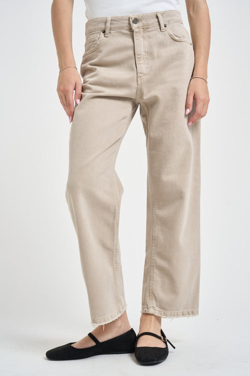 Jeans donna regular sabbia