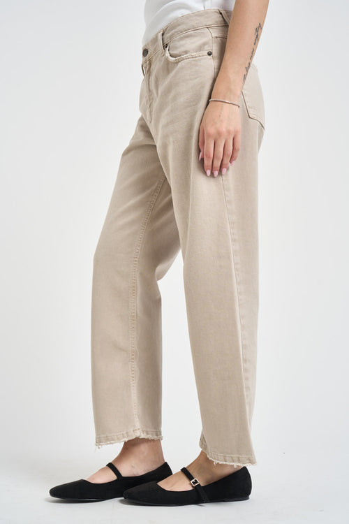 Jeans donna regular sabbia - 2