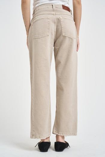 Jeans donna regular sabbia - 3
