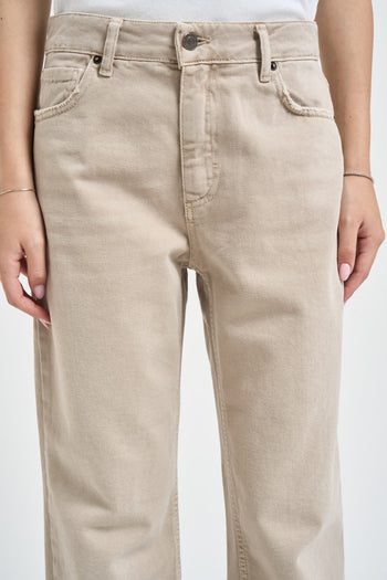Jeans donna regular sabbia - 4