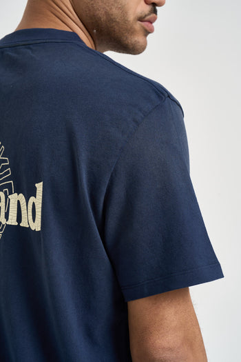 T-shirt uomo girocollo blu - 5