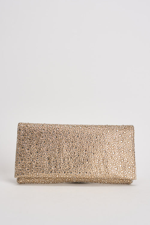 Pochette donna con strass oro - 1