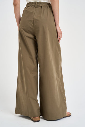 Pantalone donna ampio verde militare - 5