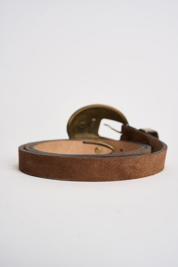 Cintura donna western in suede marrone - 4