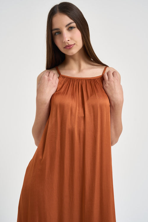 Abito donna lungo ruggine - 2