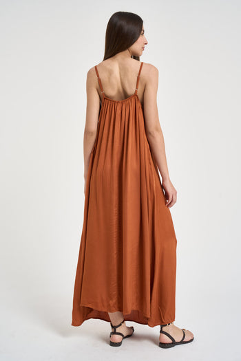 Abito donna lungo ruggine - 6