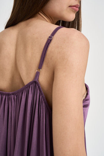 Abito donna lungo viola - 6