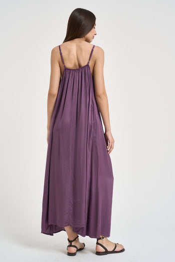 Abito donna lungo viola - 7