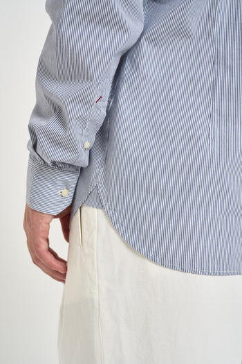 Camicia uomo a righe bianco e blu - 5