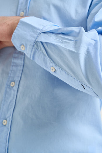 Camicia uomo in popeline celeste - 3
