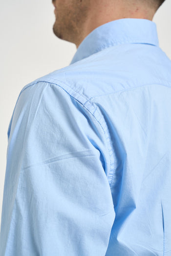 Camicia uomo in popeline celeste - 5