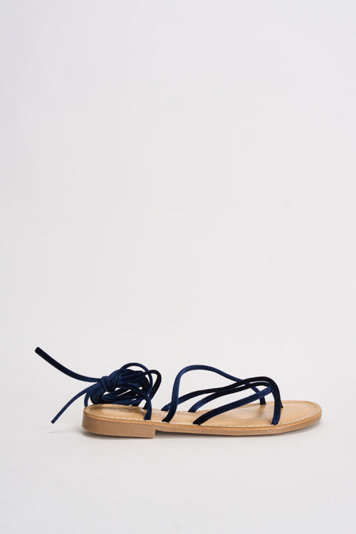 Sandali donna infradito alla schiava blu