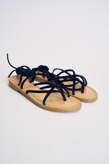 Sandali donna infradito alla schiava blu - 3