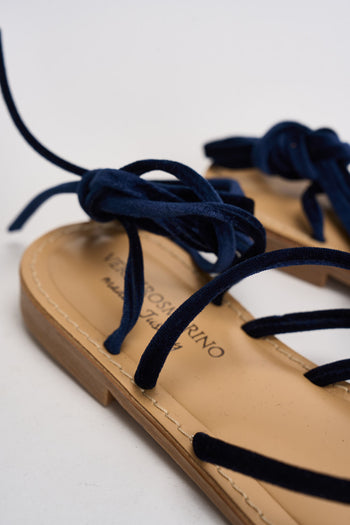 Sandali donna infradito alla schiava blu - 5