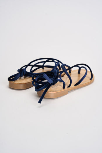 Sandali donna infradito alla schiava blu - 7