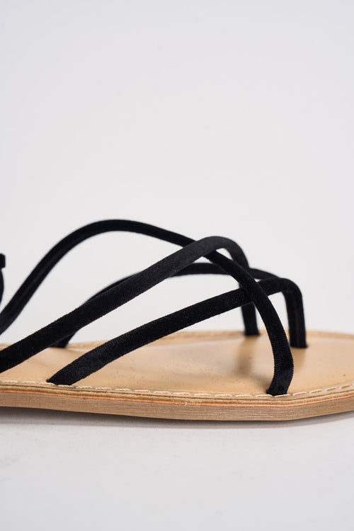 Sandali donna infradito alla schiava nero - 2