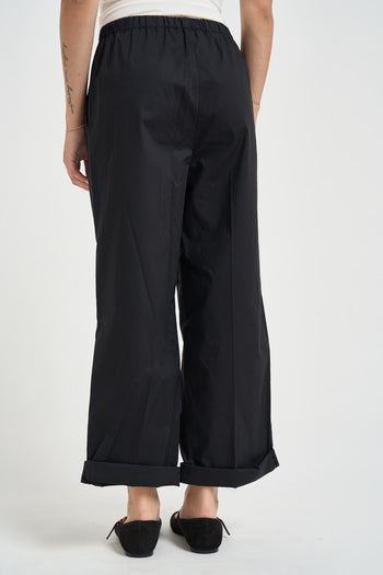 Pantalone donna con pinces nero - 4