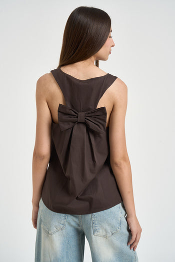 Top donna con fiocco sul retro testa di moro - 3