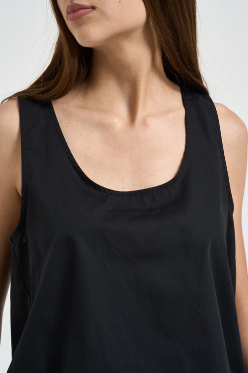 Top donna con fiocco sul retro nero - 2