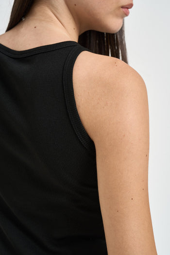 Top donna a costine nero - 4