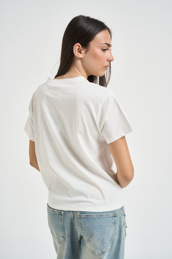 T-shirt donna con scritta bianca - 3
