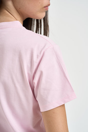 T-shirt donna a maniche corte rosa - 4