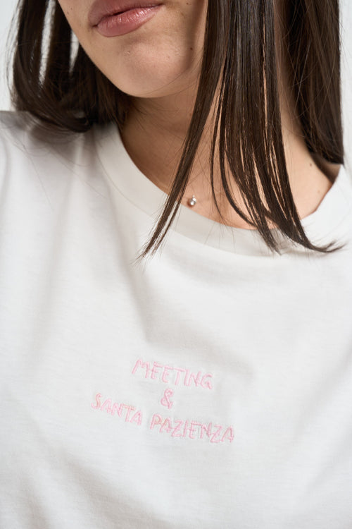 T-shirt donna con scritta bianca - 2