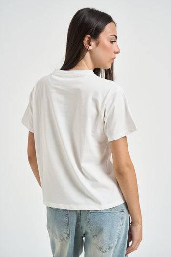 T-shirt donna con scritta bianca - 3