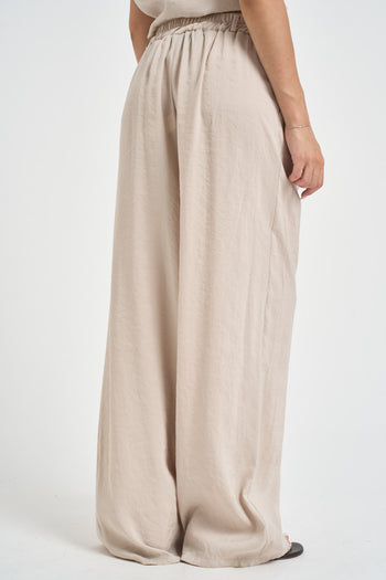 Pantalone donna fluido sabbia - 4