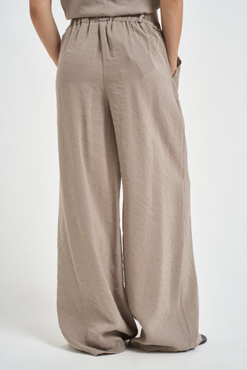 Pantalone donna fluido tortora - 3