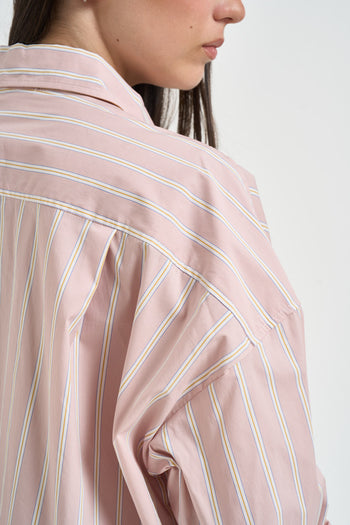 Camicia donna a righe rosa - 4