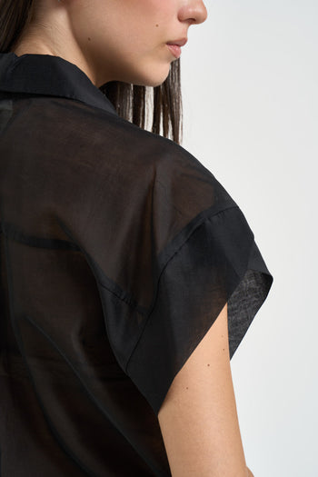 Camicia donna semitrasparente nera - 4
