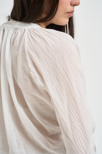 Camicia donna in cotone bianca - 4