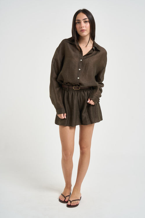 Camicia donna over moro