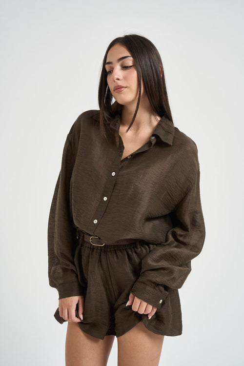 Camicia donna over moro - 2