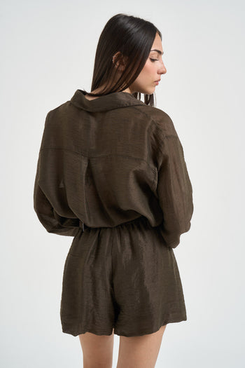 Camicia donna over moro - 4