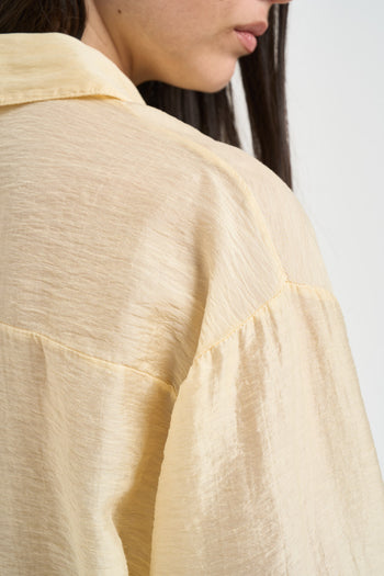 Camicia donna over giallo pastello - 4