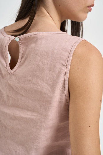 Top donna smanicato rosa cipria - 4