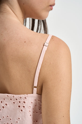 Top donna traforato rosa petalo - 4