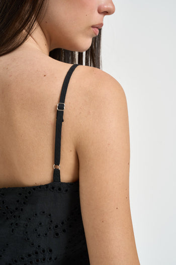 Top donna traforato nero - 4