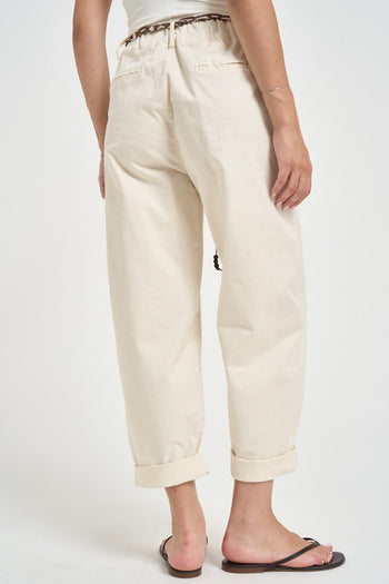 Pantalone donna gamba dritta bianco - 5