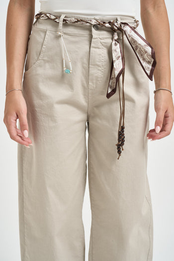 Pantalone donna gamba dritta grigio chiaro - 4