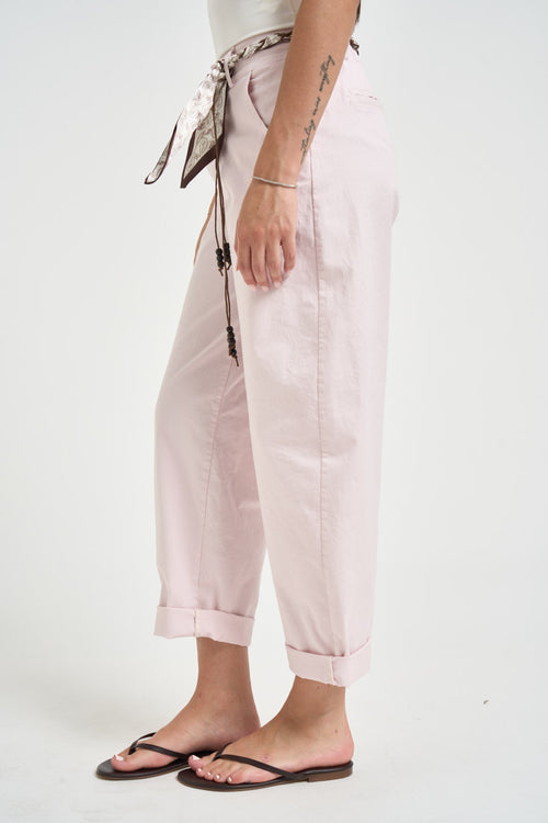Pantalone donna gamba dritta rosa - 2