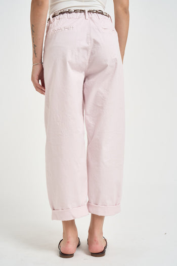Pantalone donna gamba dritta rosa - 3