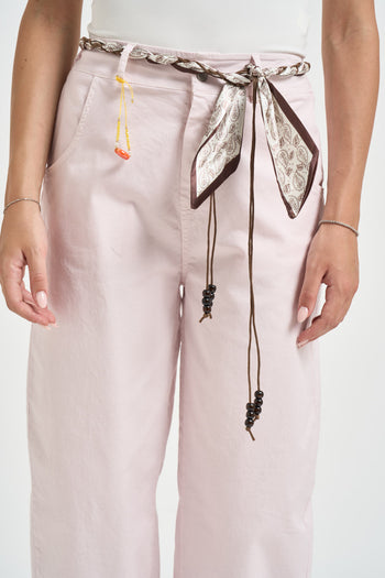Pantalone donna gamba dritta rosa - 5