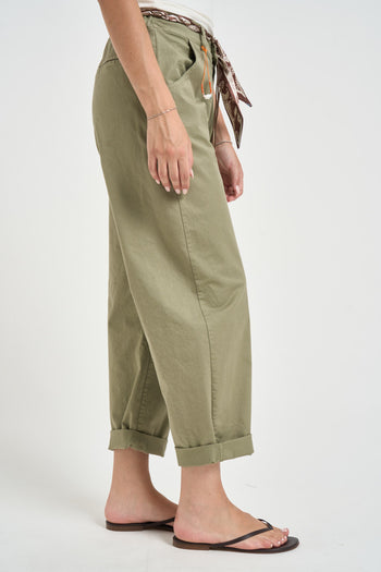 Pantalone donna gamba dritta verde - 4
